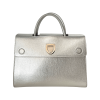 Dior Metallic Silver Leather Medium Diorever