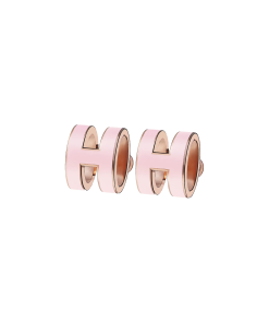 Hermes Pop H Rose Dragee Rose Gold Earring