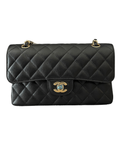 Chanel Black Caviar Small Double Flap Classic