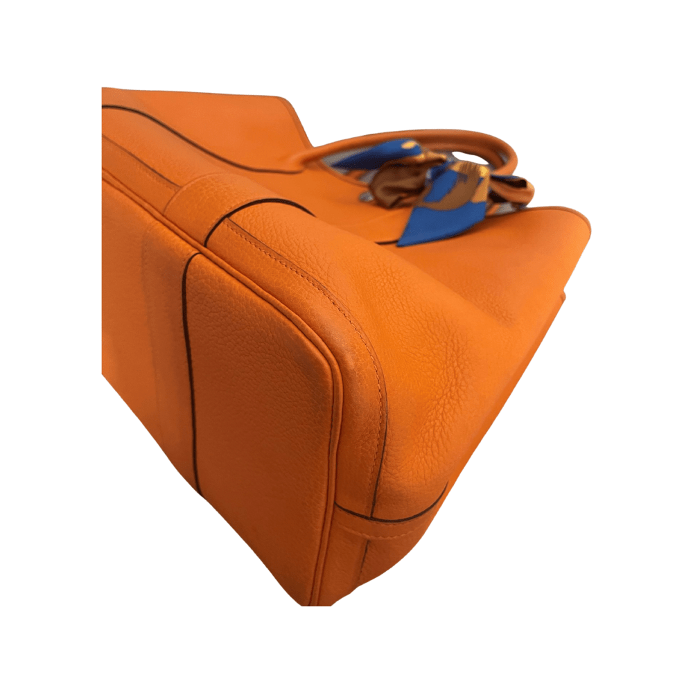 ComeBAGtoMe on X: Preowned Hermes Garden Party Orange with twilly