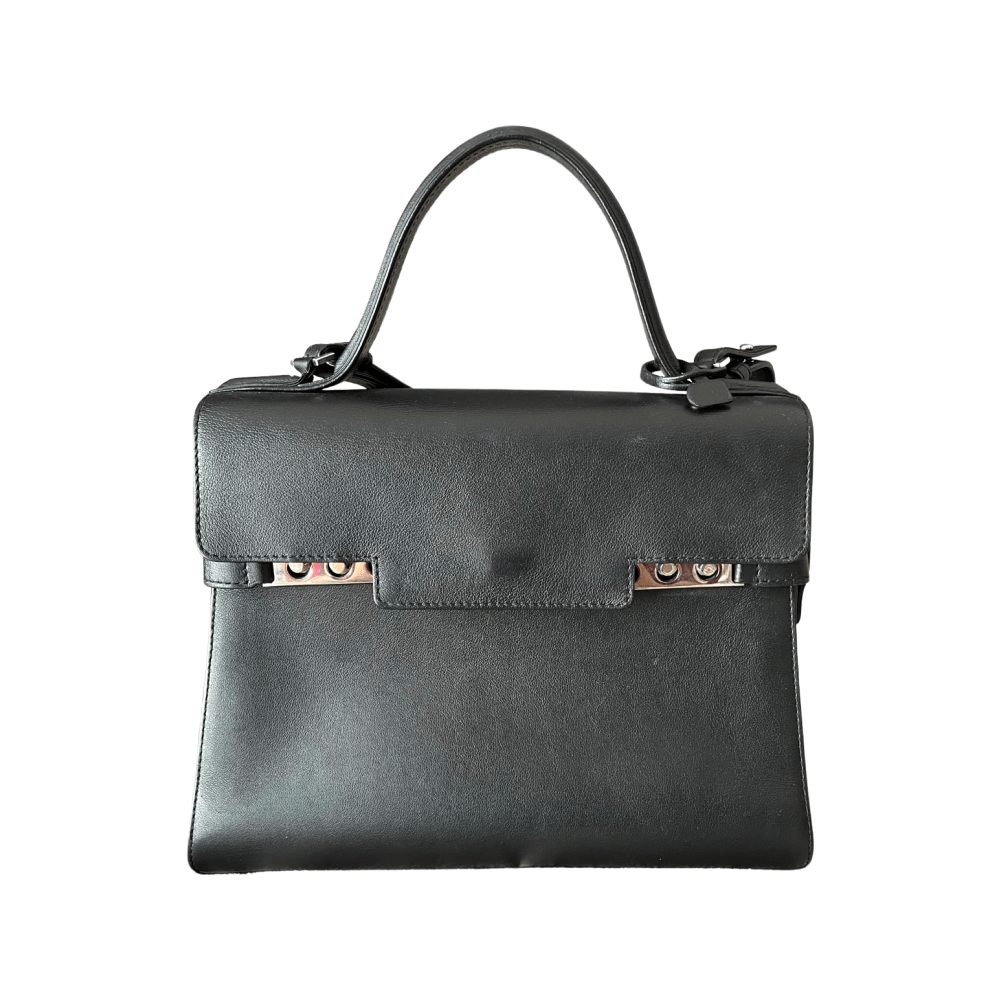 Delvaux Tempete MM Bag in Black Souple Box Calf Leather at 1stDibs
