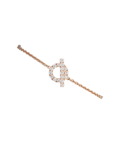 Hermes Finesse Diamond Rose Gold Bracelet