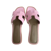 Hermes Oran Sandal Bubblegum Matte Alligator