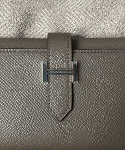 Alternative view of Hermes Bearn Combine Tri-fold Wallet Etain Epsom