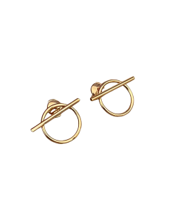 Hermes Loop Earring Gold, small model