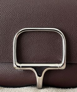 Alternative view of Hermes Mini Della Cavalleria Rouge Sellier (Interior Blue Sapphire) Epsom