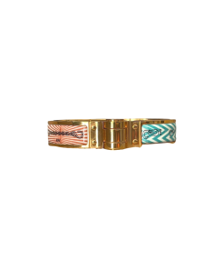 Hermes Enamel Narrow Hinged Multicolor Bracelet