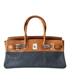 Hermes Birkin Shoulder HAC Denim Toile Barenia