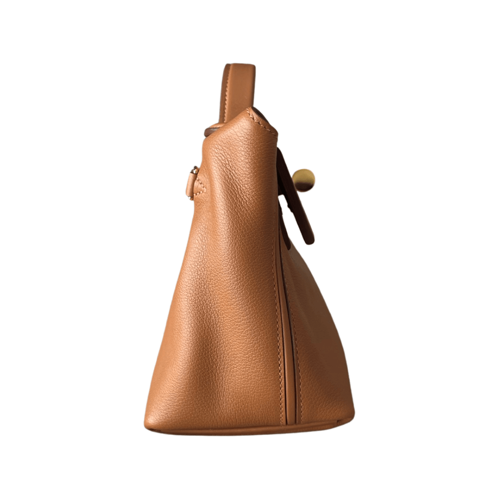 Hermes Mini 24/24 21 Bag Evercolor/Swift Calfskin in Black,Gold,Etoupe in  2023