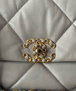 Alternative view of Chanel 19 Medium Grey Lambskin Flap Bag