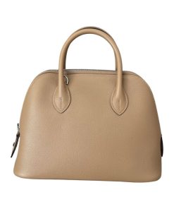 Alternative view of Hermes Bolide 1923 25 Chai/ Mauve Sylvester Evercolor