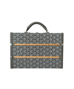 Goyard Palace Trunck Bag Grey Goyadine Canvas & Clamecy Cowhide MM