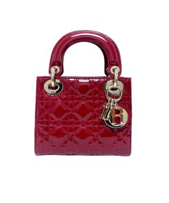 Mini Lady Dior Red Patent