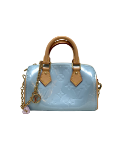 Louis Vuitton Nano Speedy Monogram Blue Vernis