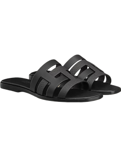 Hermes Amore Sandal Black Epsom
