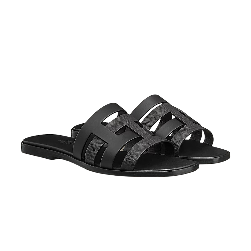 Hermes Amore Sandal Black Epsom