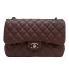 Chanel Jumbo Dark Maroon Caviar