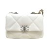 Chanel 19 White Lambskin Small Flap Bag