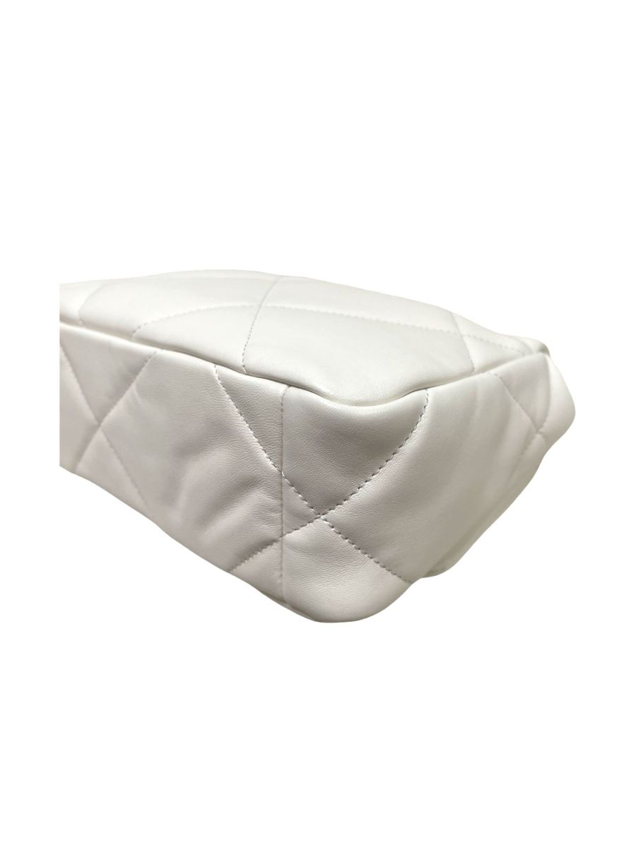 Chanel 19 White Lambskin Small Flap Bag - Image 12