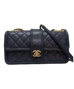 Chanel Elegant CC Medium Flap Dark Blue