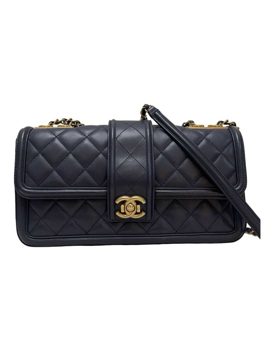 Chanel Elegant CC Medium Flap Dark Blue