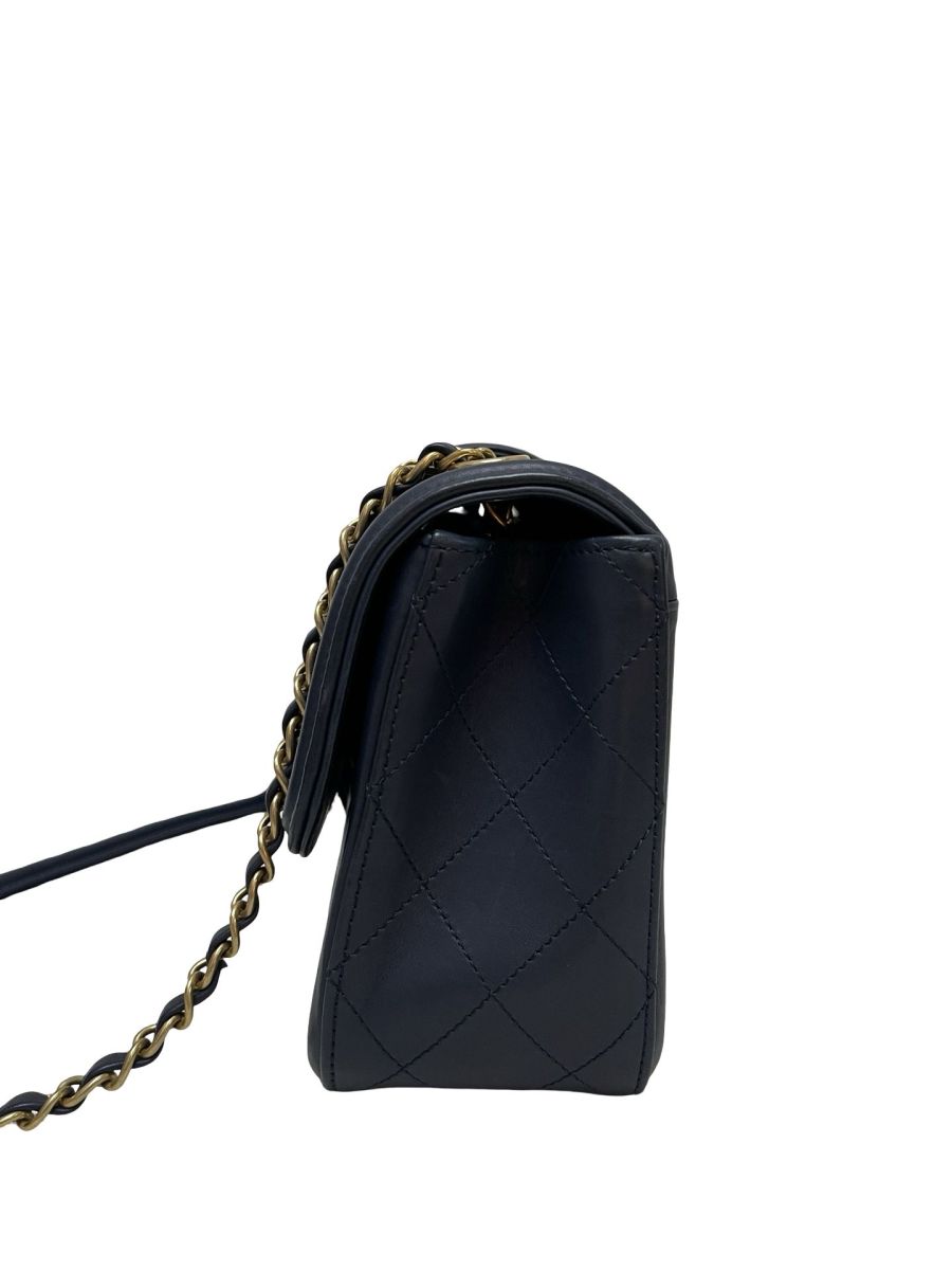 Chanel Elegant CC Medium Flap Dark Blue - Image 7
