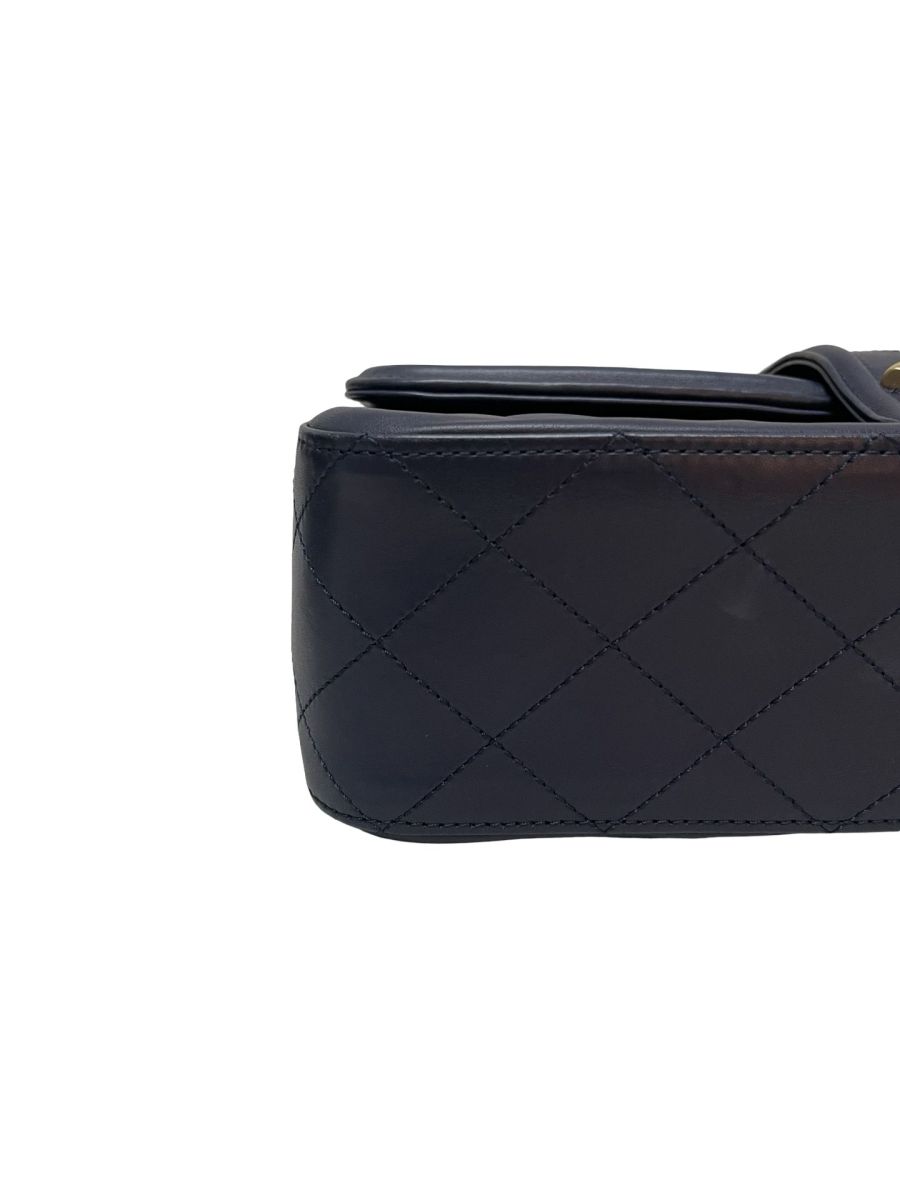 Chanel Elegant CC Medium Flap Dark Blue - Image 9