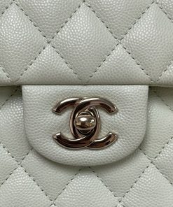 Alternative view of Chanel Classic Double Flap Small Mint Green Caviar