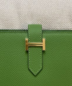 Alternative view of Hermes Bearn Long Wallet Vert Yucca Epsom