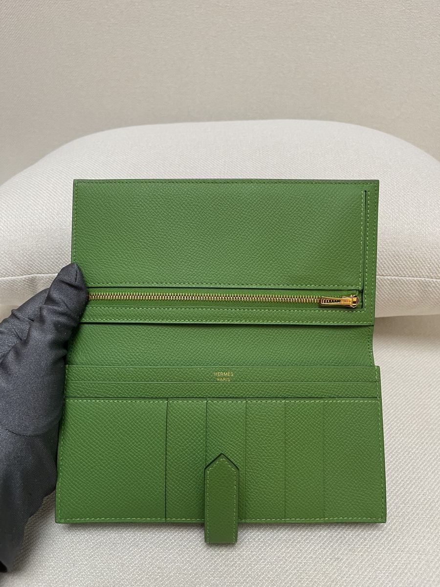 Hermes Bearn Long Wallet Vert Yucca Epsom - Image 16