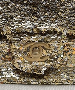 Alternative view of Chanel Sequin Embroidered Medium Flap Golden