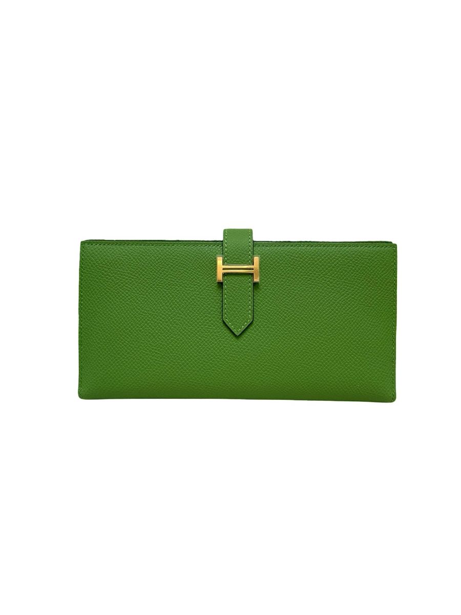 Hermes Bearn Long Wallet Vert Yucca Epsom