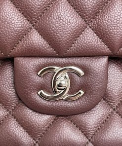 Alternative view of Chanel Jumbo Dark Maroon Caviar