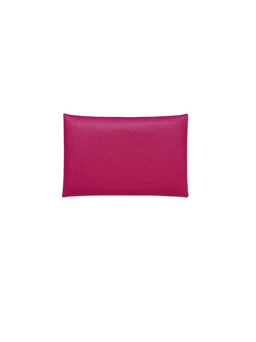 Hermes Calvi Card Holder Rose Pourpre Madame - Image 3