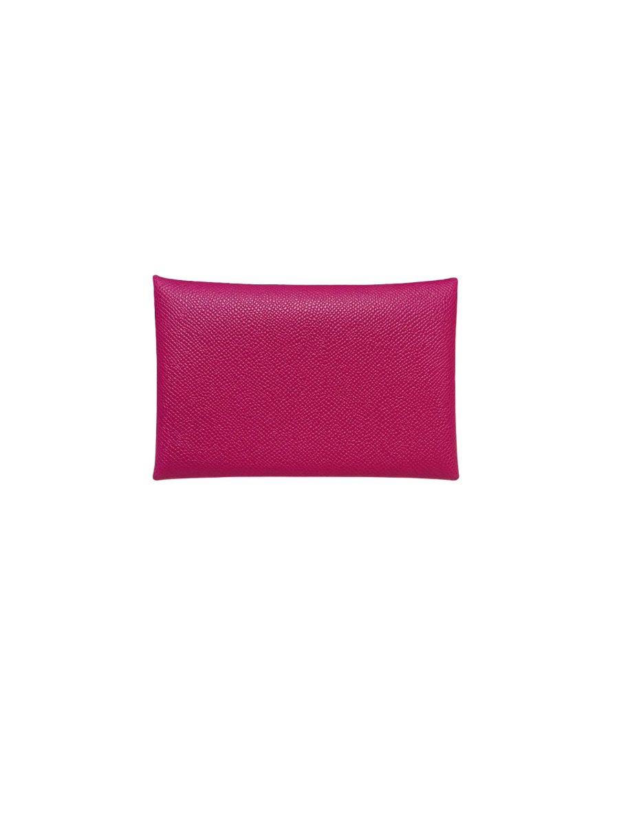 Hermes Calvi Card Holder Rose Pourpre Madame - Image 2