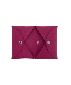 Hermes Calvi Card Holder Rose Pourpre Madame