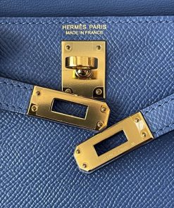 Alternative view of Hermes Kelly 20 Blue Brighton Epsom