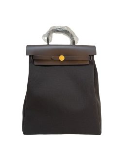 Hermes Herbag A Dos Backpack Ebene Toile
