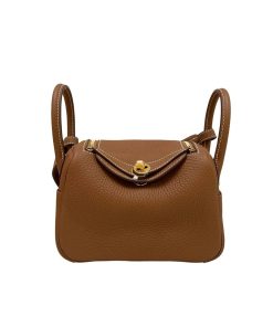 Hermes Mini Lindy Gold Clemence