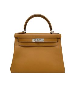 Hermes Kelly 28 Caramel (interior Rose D'ete) Evercolor
