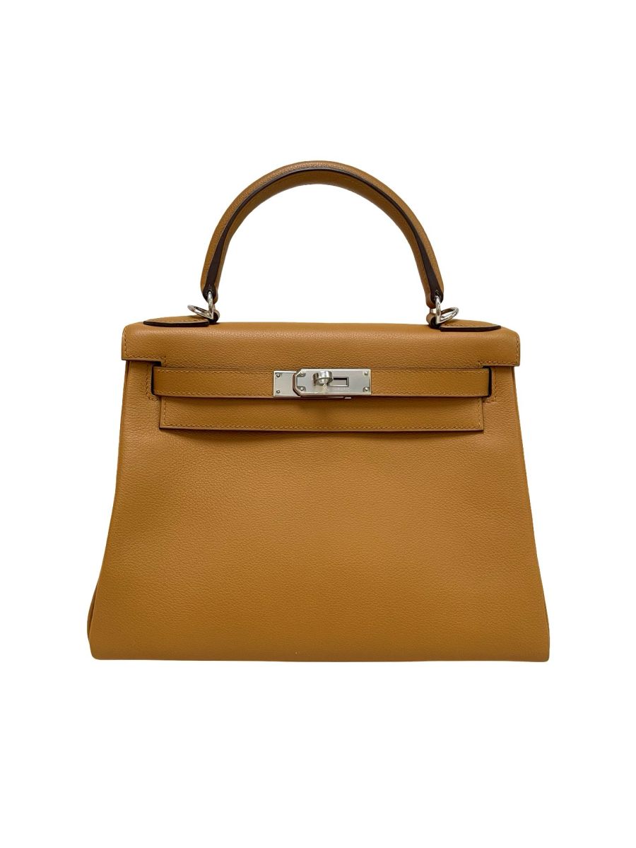 Hermes Kelly 28 Caramel (interior Rose D'ete) Evercolor