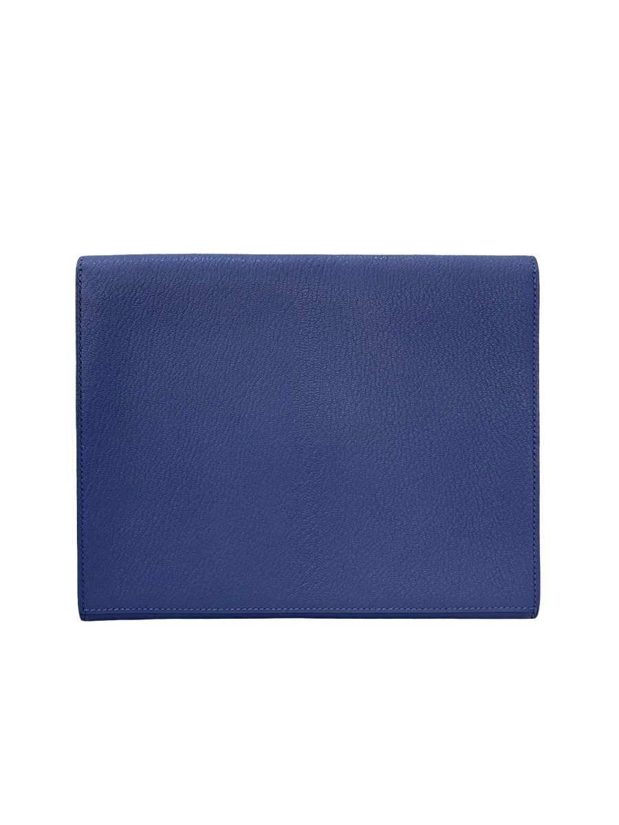 Hermes Cinhetic Clutch Blue Agate Chevre - Image 3