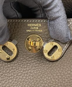 Alternative view of Hermes Mini Lindy Etoupe Clemence
