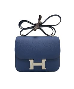 Hermes Constance 18 Blue Tie Epsom