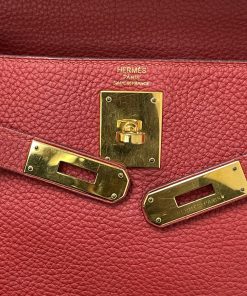 Alternative view of Hermes Kelly 28 Rouge Vermillion Togo