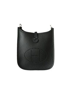 Hermes Mini Evelyne Black Clemence