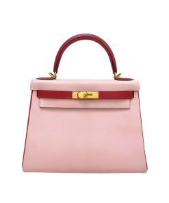 Hermes Kelly 28 HSS Bubblegum & Rouge Cassaque Chevre