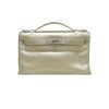 Hermes Kelly Pochette Silver Metallic Chevre