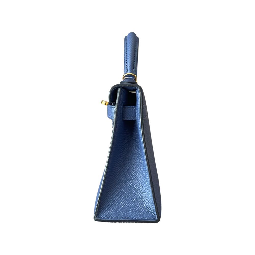 Hermes Kelly 20 Blue Brighton Epsom - Image 5