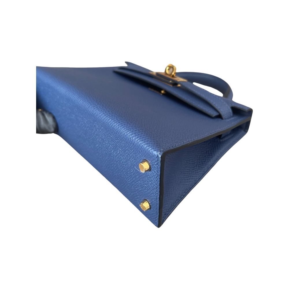 Hermes Kelly 20 Blue Brighton Epsom - Image 11